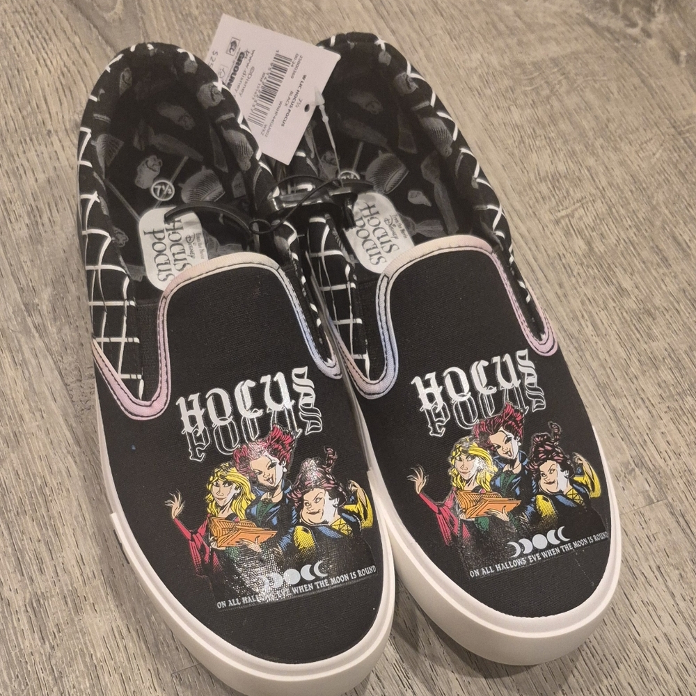 Disney Hocus Pocus Casual Slip-on Sneakers adult size 7.5